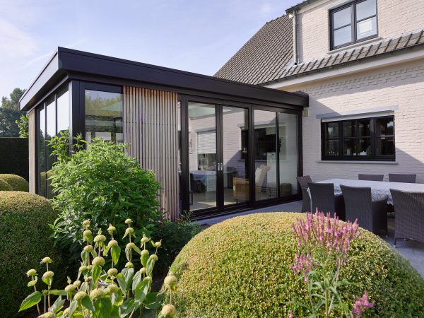 moderne veranda in hout