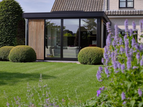 moderne veranda in hout