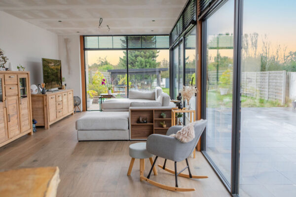 landelijke, moderne uitbouw